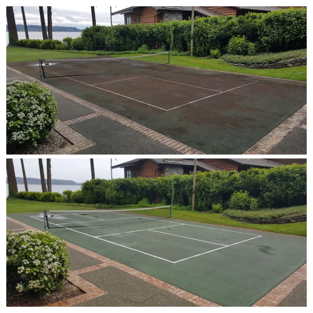 Sport court pressure washing service in Boise Idaho