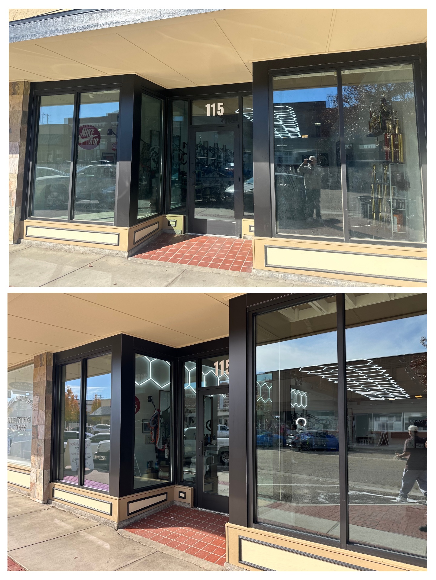 Professional commercial window washing storefront cleaning in Nampa Idaho